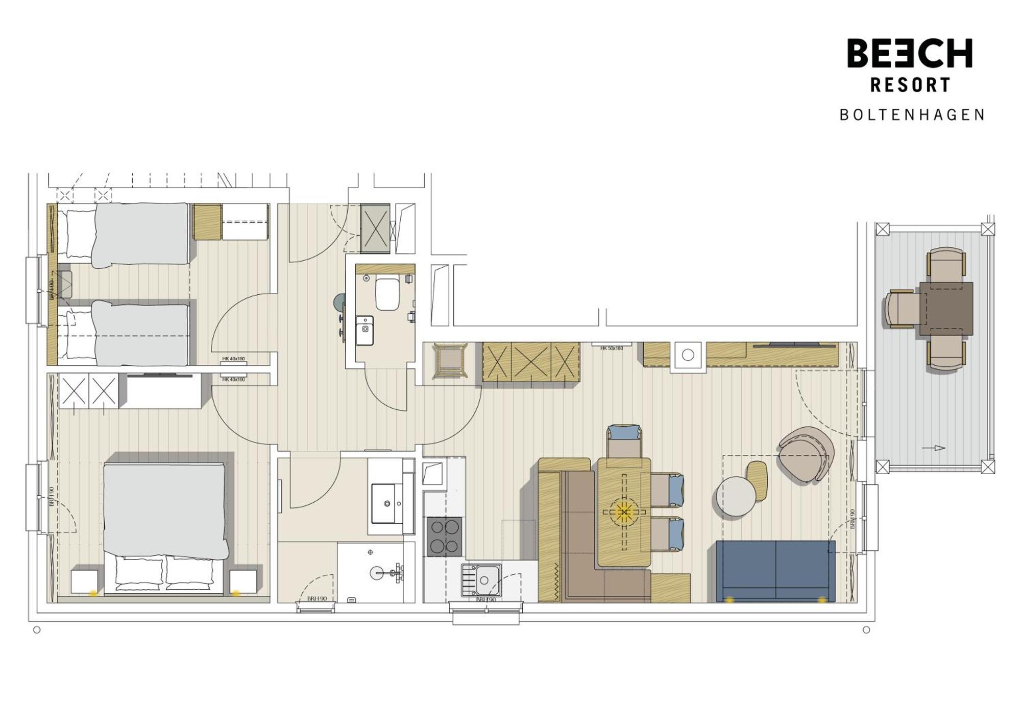 Two-Bedroom Family Apartment